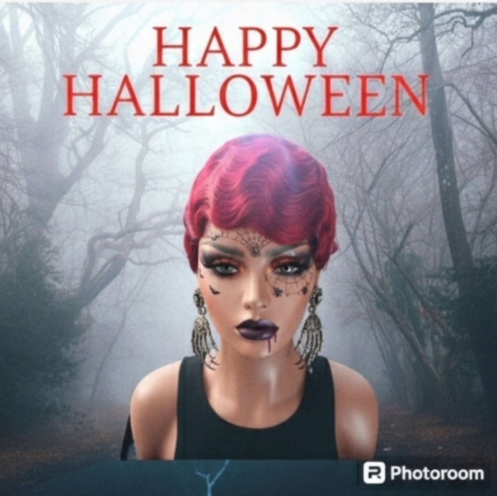 Burgundy Short Synthetic Wig Cosplay Costume